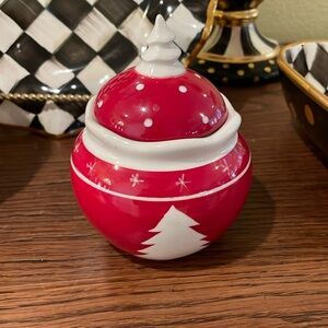 Homegood Christmas tree sugar jar
